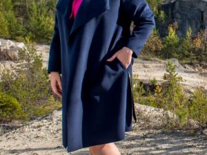 plus size granatowy