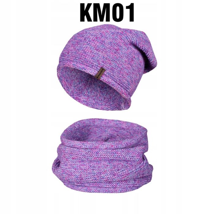 Komplet Zimowy Czapka + Komin Tuba KM01/04