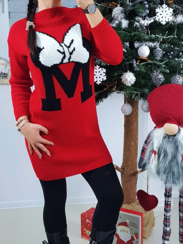 Tunika Sweterkowa Czerwona Mickey 20201218 185731