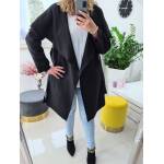 Płaszcz Czarny Plus Size z Flauszu - obrazek 2
