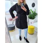Płaszcz Czarny Plus Size z Flauszu - obrazek 4