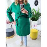 Płaszcz Zielony Plus Size z Flauszu - obrazek 4