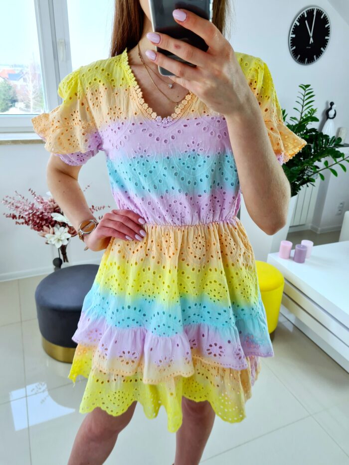 Sukienka Boho Colourful Żółta