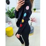 Komplet Spodnie + Bluza Planet Czarny - obrazek 3