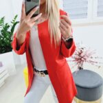 Narzutka Zamszowa Felicja Czerwona - obrazek 3