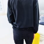 Bluza Dresowa Zapinana Na Zamek Czarna - obrazek 4