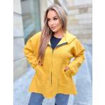 Bluza Kurtka z Bukli Oversize Musztardowa - obrazek 3