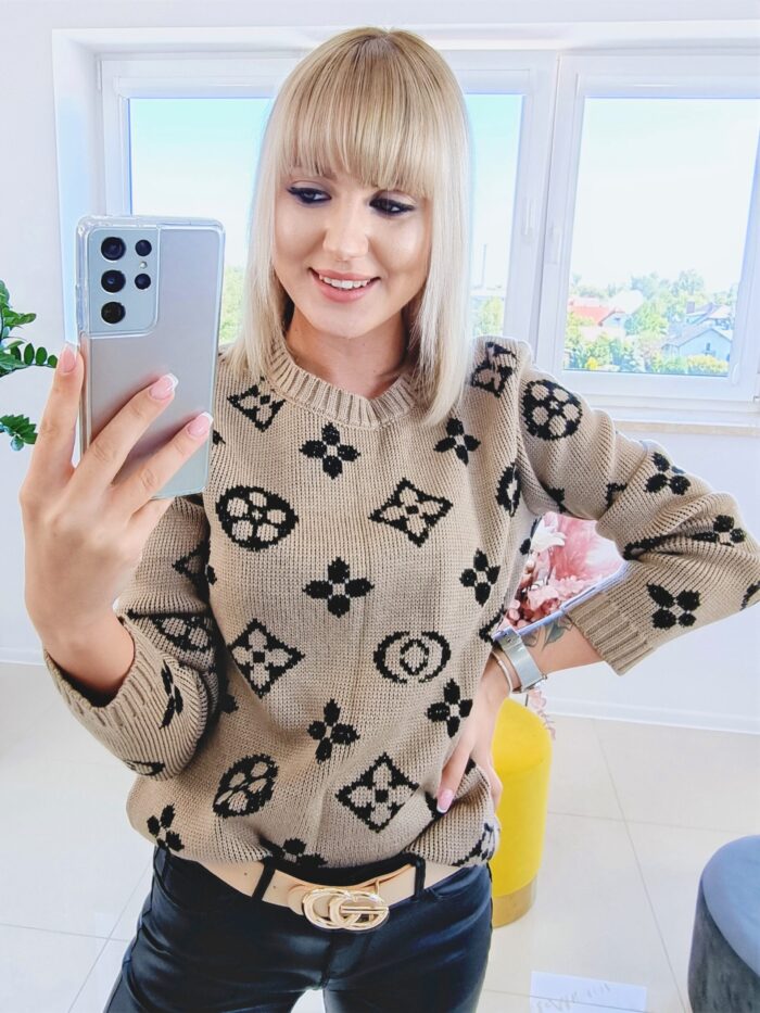 Sweter Karmelowy LV - obrazek 2