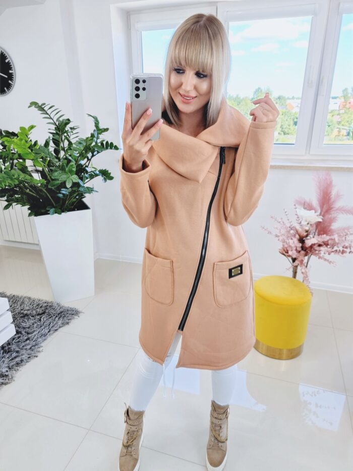 Bluza Z Zamkiem Na Skos Kornelia Karmelowa