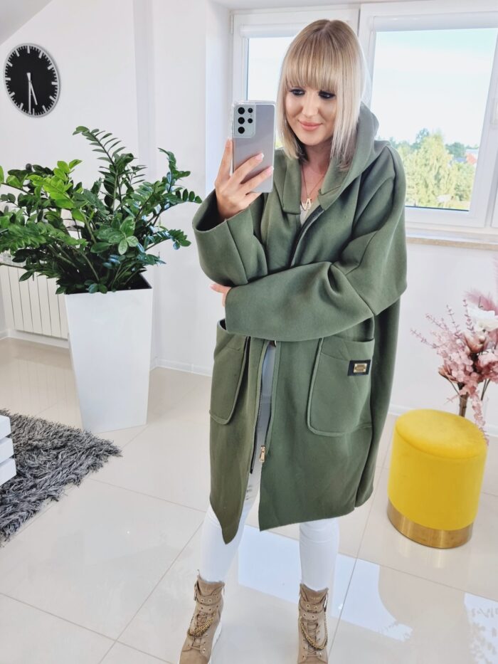 Bluza Długa Z Kapturem Khaki Sophia