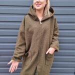Bluza Supełkowa Maxi z Kapturem Beautiful Khaki - obrazek 4