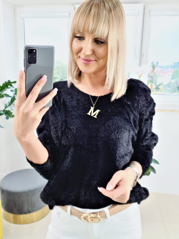 Sweter Alpaka Corfu Czarny - obrazek 3