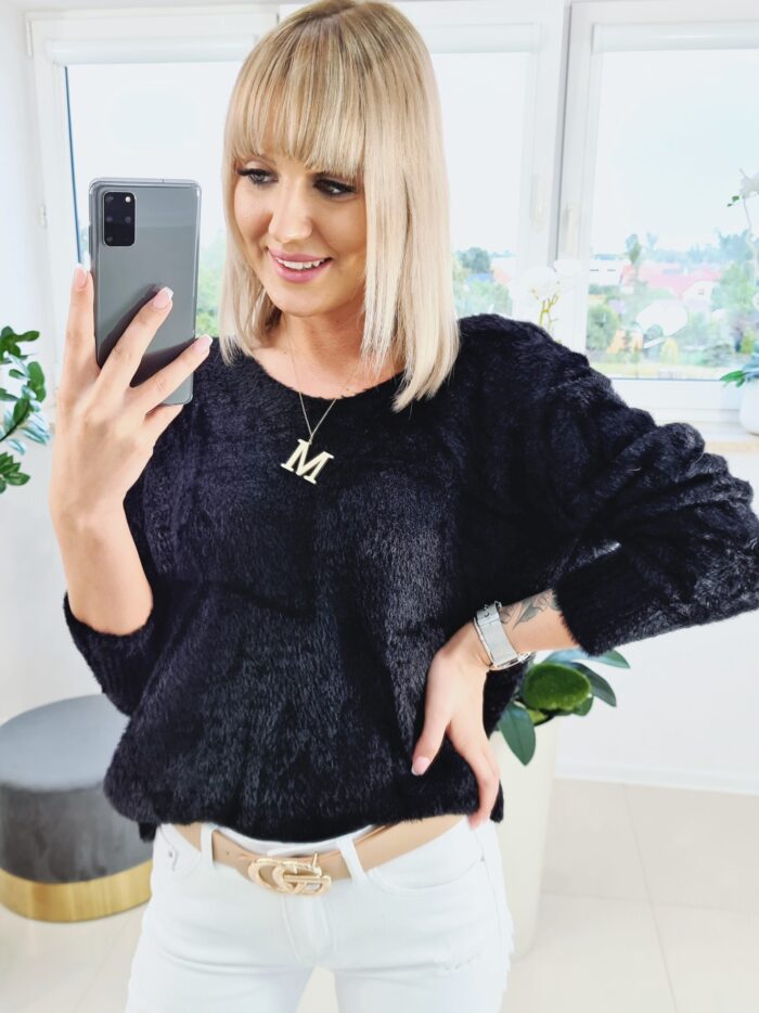 Sweter Alpaka Corfu Czarny - obrazek 2