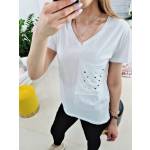 T-shirt Na Krótki Rękaw Bebe Biały