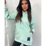 Bluza Z Kapturem Oversize Miętowa Femme