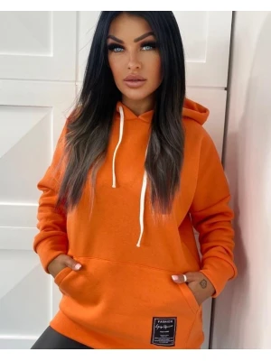 Bluza Z Kapturem Oversize Pomarańcz Femme
