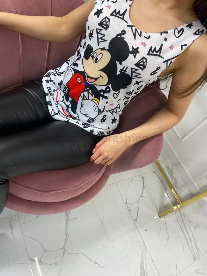Top Mickey Mouse Diamenty Biały