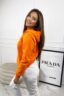 Bluza Z Kapturem Basic Pomarańczowa - obrazek 2