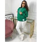 Bluza Z Kapturem Oversize Zielona Femme - obrazek 3