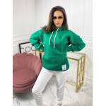 Bluza Z Kapturem Oversize Zielona Femme