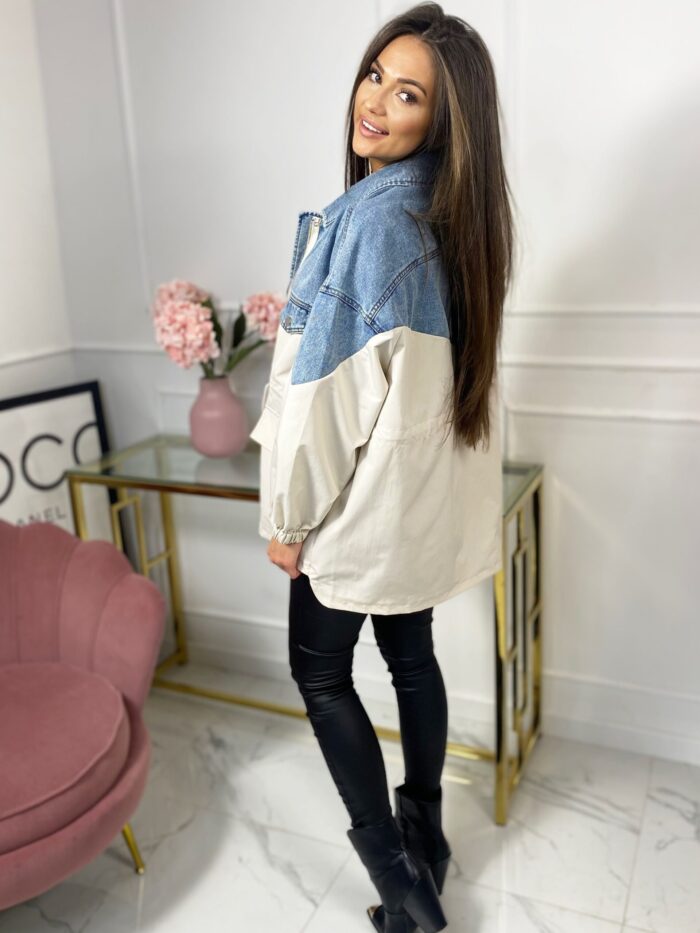 Kurtka Parka Jeans Z Beżem Moris - obrazek 4