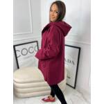 Bluza Kurtka z Bukli Oversize Bordo - obrazek 3