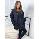Bluza Kurtka z Bukli Oversize Czarna
