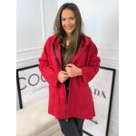 Bluza Kurtka z Bukli Oversize Czerwona - obrazek 4
