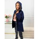 Bluza Kurtka z Bukli Oversize Granatowa - obrazek 3