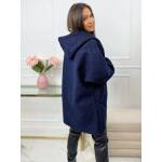 Bluza Kurtka z Bukli Oversize Granatowa - obrazek 4