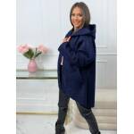 Bluza Kurtka z Bukli Oversize Granatowa - obrazek 7