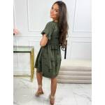 Sukienka Rozkloszowana Smile Khaki - obrazek 5