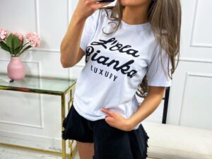 T-shirt Biały Lola Bianka Luxury
