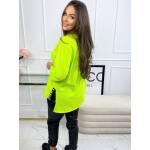 Bluzka Asymetryczna Love Honest Limonka Neon - obrazek 4