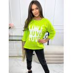 Bluzka Asymetryczna Love Honest Limonka Neon