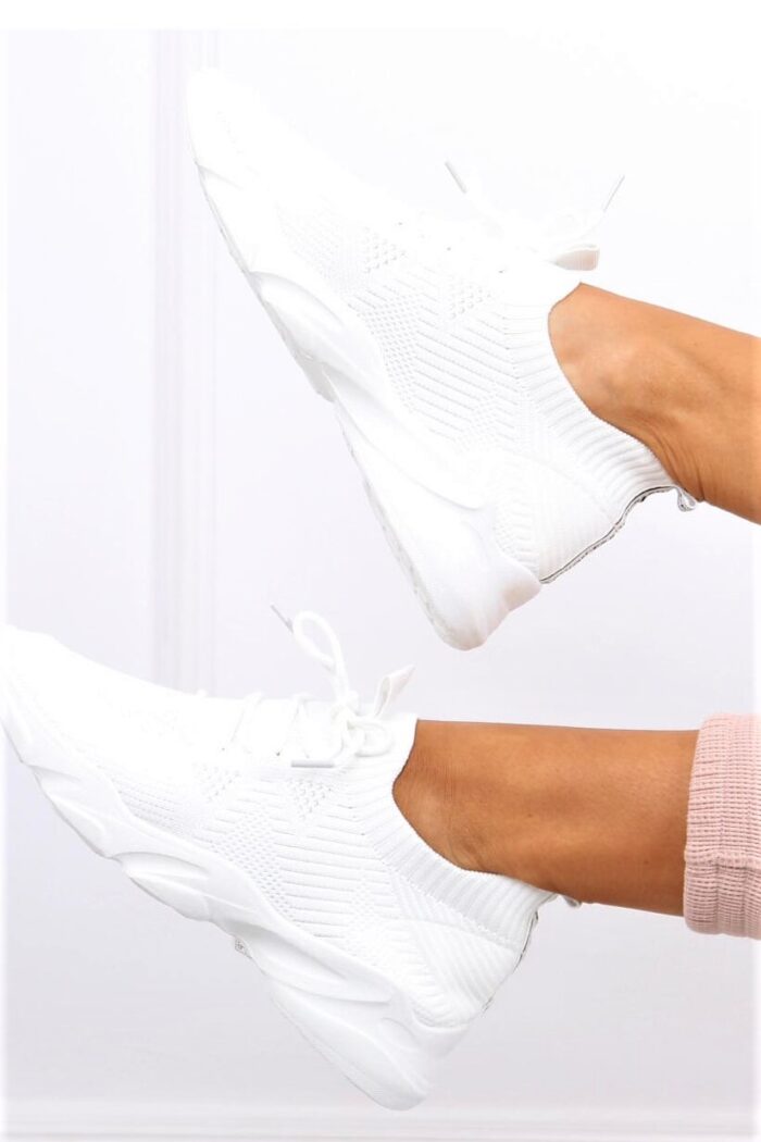 Buty sportowe skarpetkowe FRESTO Białe NB527P - obrazek 2