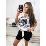 T-shirt Collevision Biały Z Czarnymi Napisami - obrazek 4