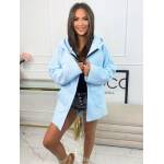 Bluza Kurtka z Bukli Oversize Błękitna