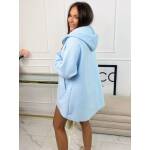 Bluza Kurtka z Bukli Oversize Błękitna - obrazek 2