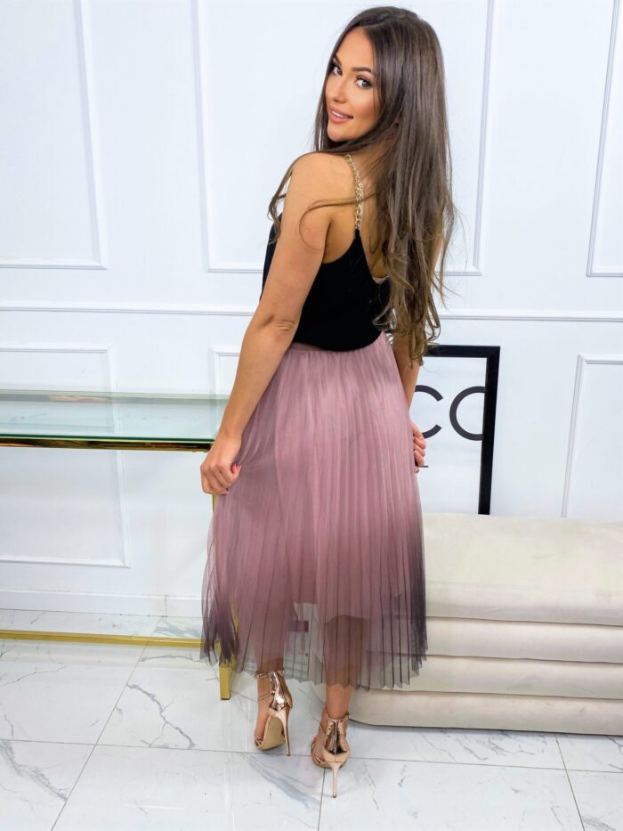 Spódnica Tiulowa Ombre Maxi Wrzos - obrazek 4
