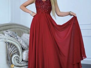 Sukienka Campari Maxi Bordowa<span> - </span>42/XL