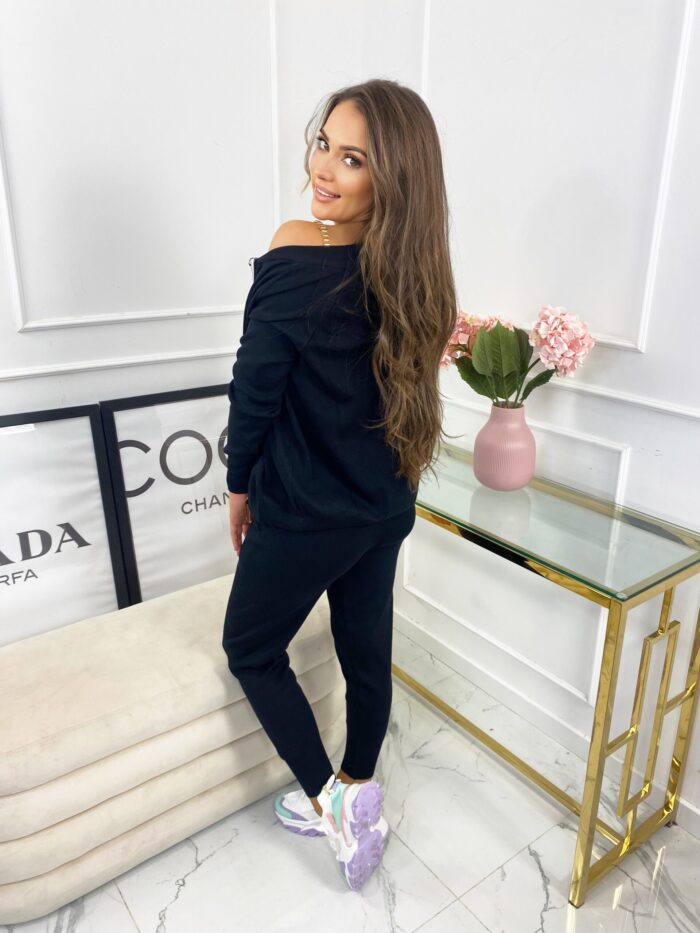 Komplet Trzyczęściowy Bluza+Top+Spodnie Taste Czarny - obrazek 4
