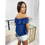 Bluzka Hiszpanka Jeans Ciemny - obrazek 2