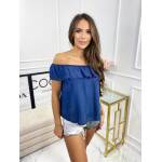 Bluzka Hiszpanka Jeans Ciemny