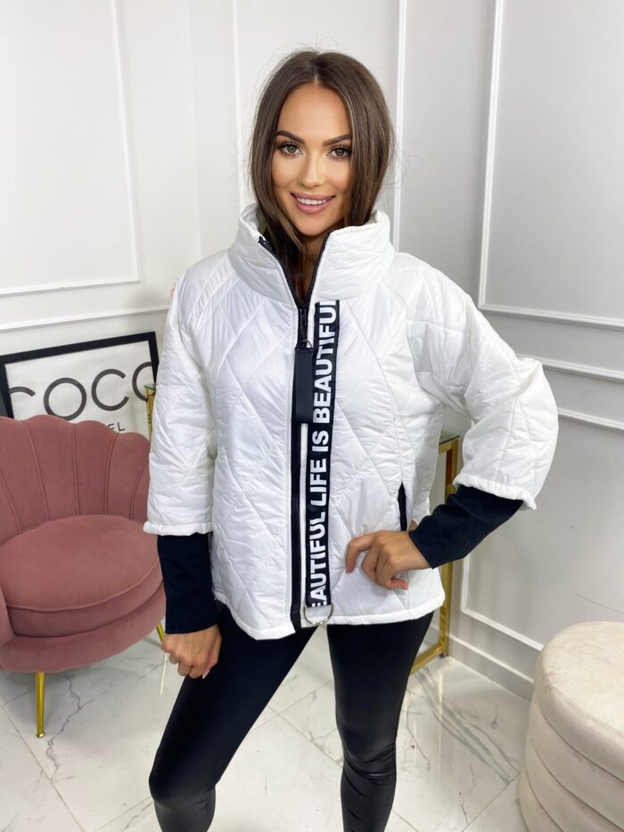 Kurtka Pikowana Beautiful Biała - obrazek 3