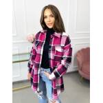 Narzutka Flanelowa W Krate Fuksja - obrazek 7