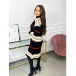 Kardigan Maxi W Pasy Burrbery Czarny - obrazek 3