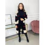 Kardigan Maxi W Pasy Burrbery Czarny