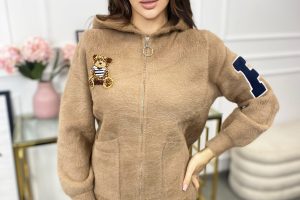 Płaszcz Alpaka Teddy Holiday Karmel