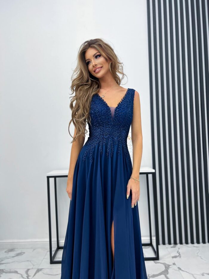 Sukienka Queen Maxi Granatowa - obrazek 2